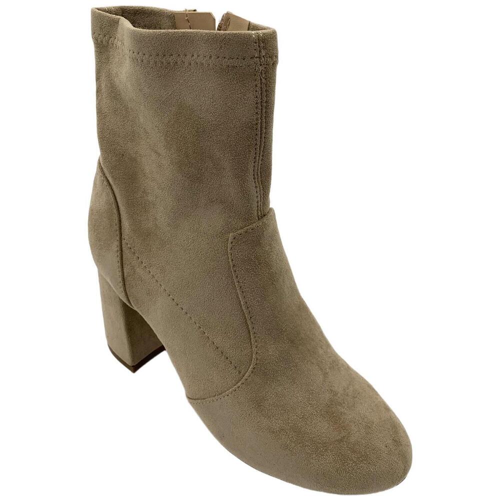 Journee Women's Vivia Heel Boots Taupe - Medium
